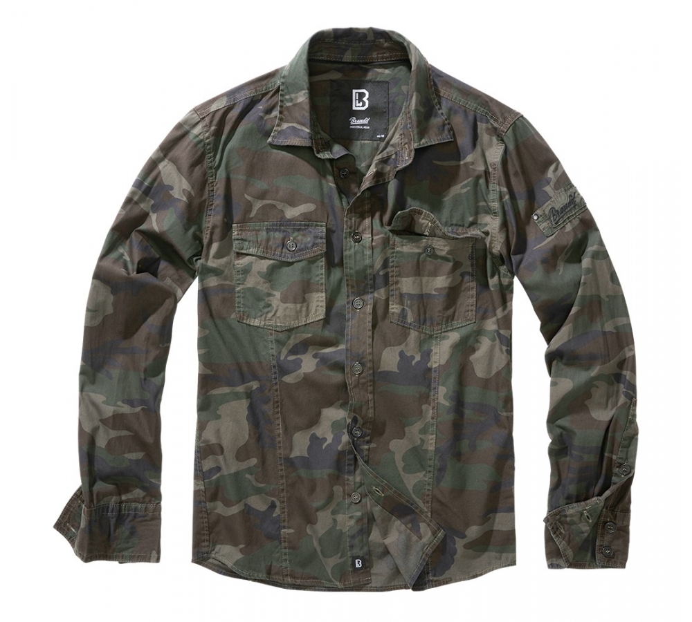 Camisa Slim Fit de Manga Larga woodland