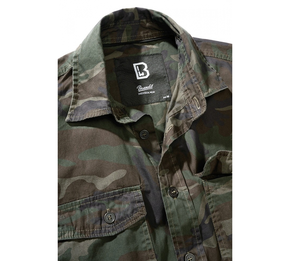 Camisa Slim Fit de Manga Larga woodland