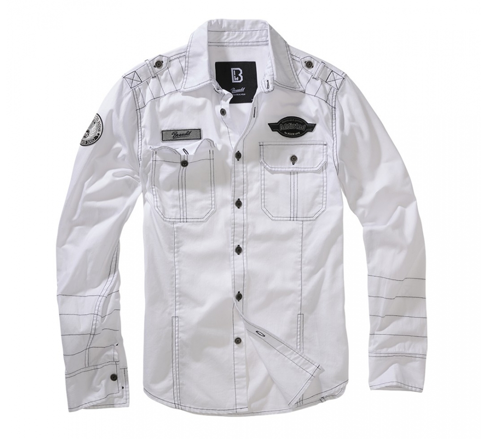 Luis Vintage Shirt Long Sleeve white