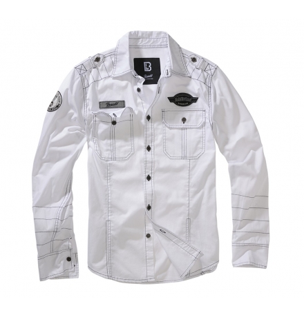 Luis Vintage Shirt Long Sleeve white