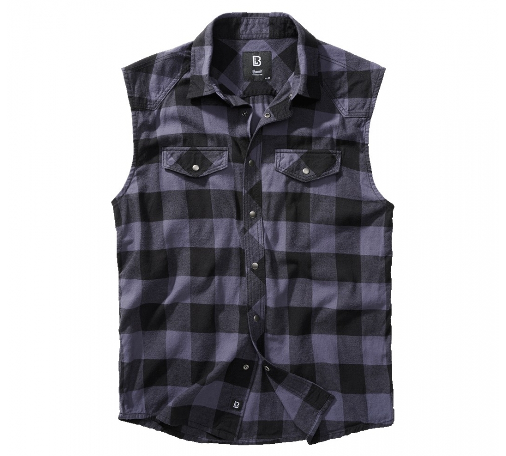Check Shirt Sleeveless black/grey