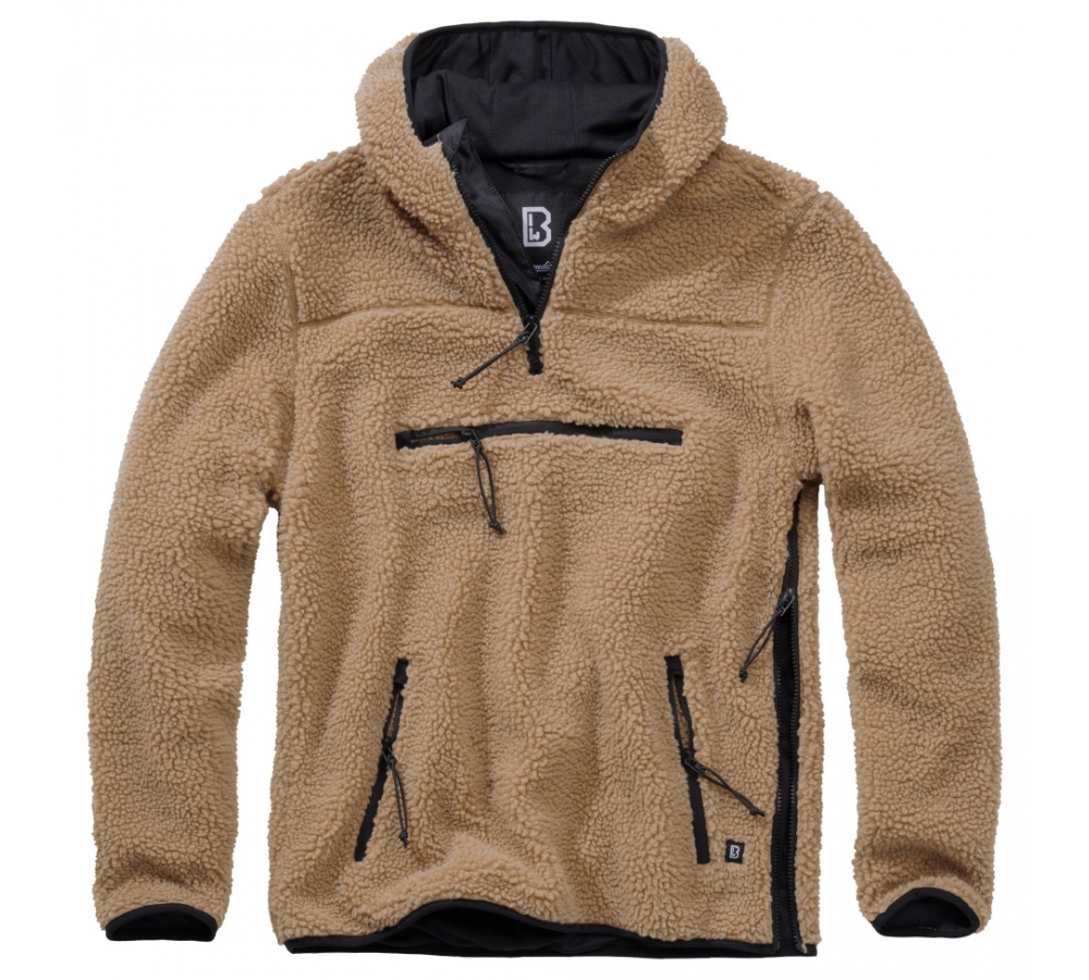 Pull Ouvrier Teddyfleece camel