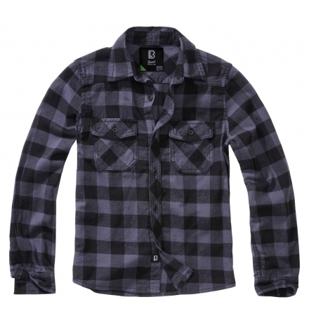 Kids Check Shirt Long Sleeve black/grey