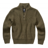 Kids Marine Pullover Troyer olive