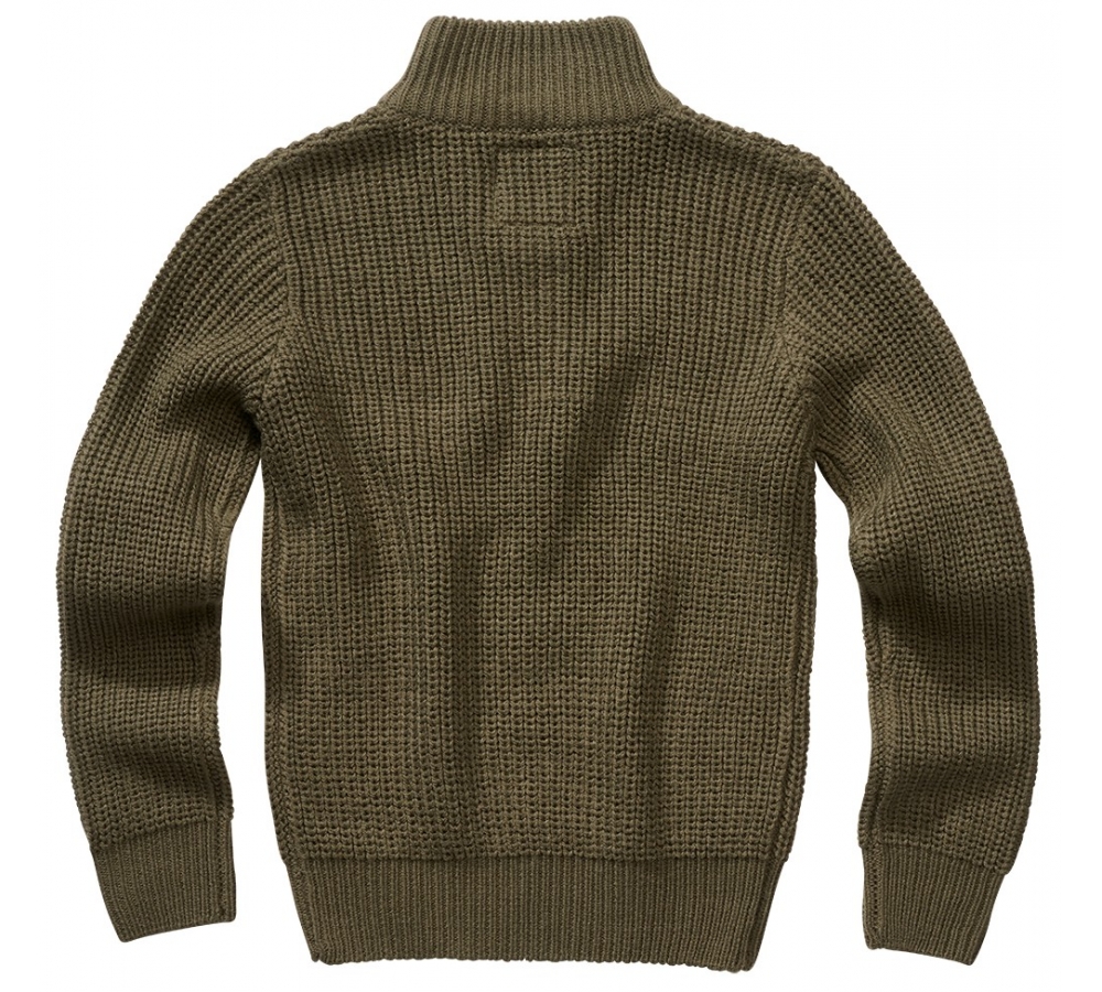 Kids Marine Pullover Troyer olive