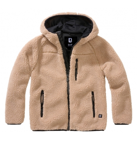 Kids Teddyfleece Jacket Hooded camel