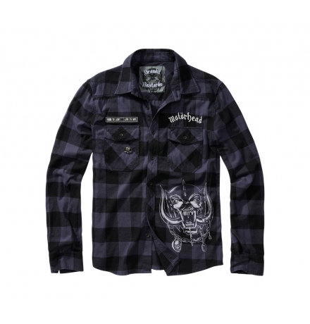 Motцrhead Check Shirt Long Sleeve black/grey