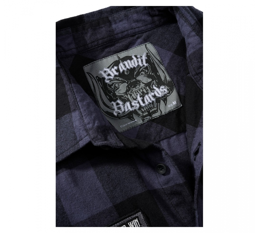 Motцrhead Check Shirt Long Sleeve black/grey