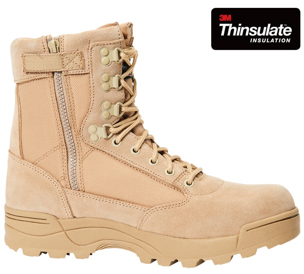 Tactical Boots Zipper camel
