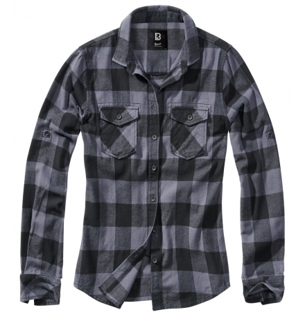 Women Amy Flannel Shirt Long Sleeve black/grey