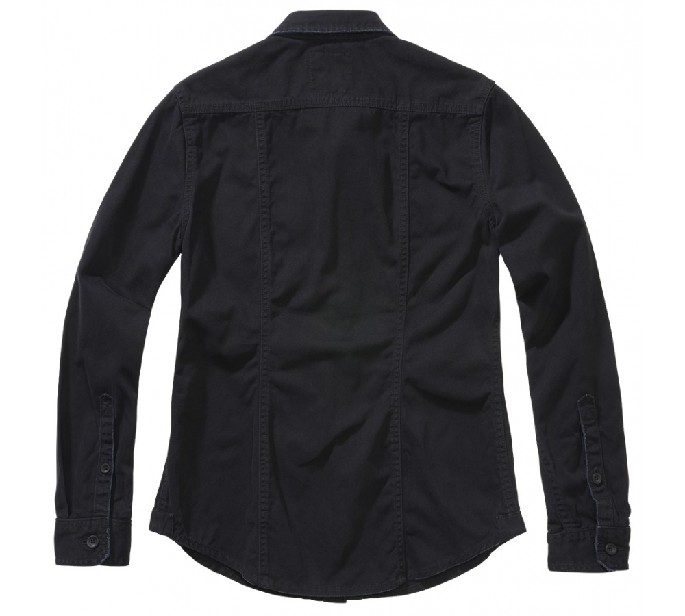 Brandit Women Vintage Shirt Long Sleeve, Schwarz