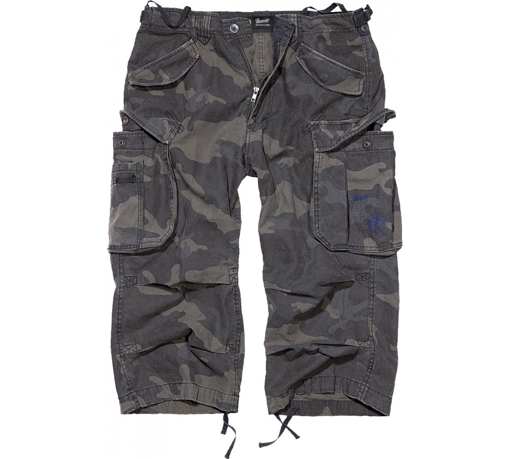 Short Vintage 3/4 Industry camouflage foncé