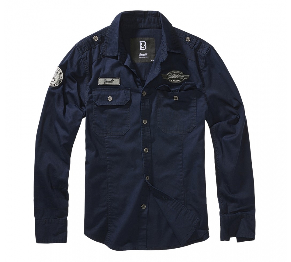 Luis Vintage Shirt Long Sleeve navy