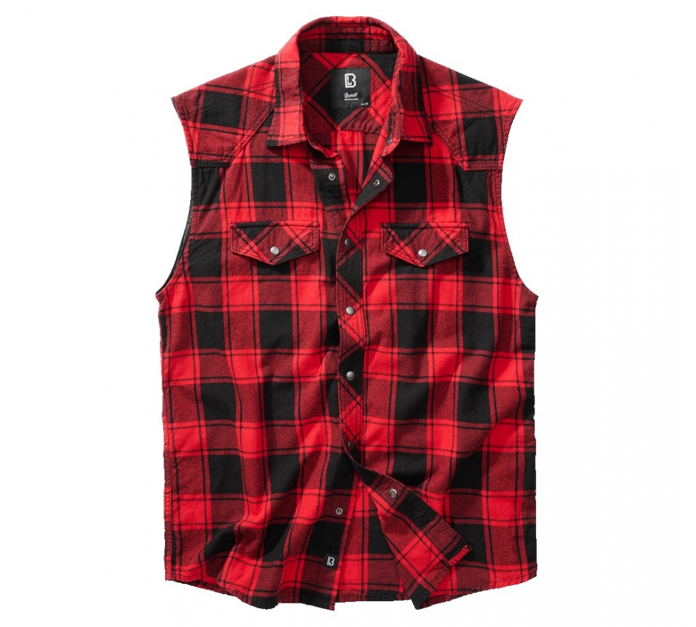 Check Shirt Sleeveless red/black