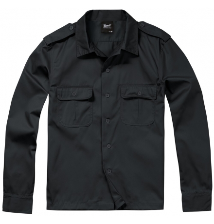 US Shirt Long Sleeve schwarz