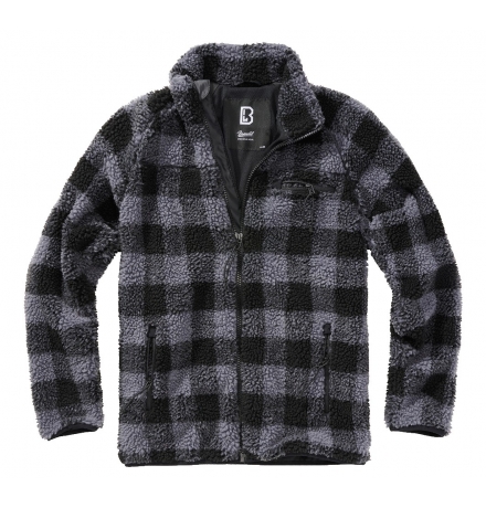 Veste Teddyfleece noir/gris