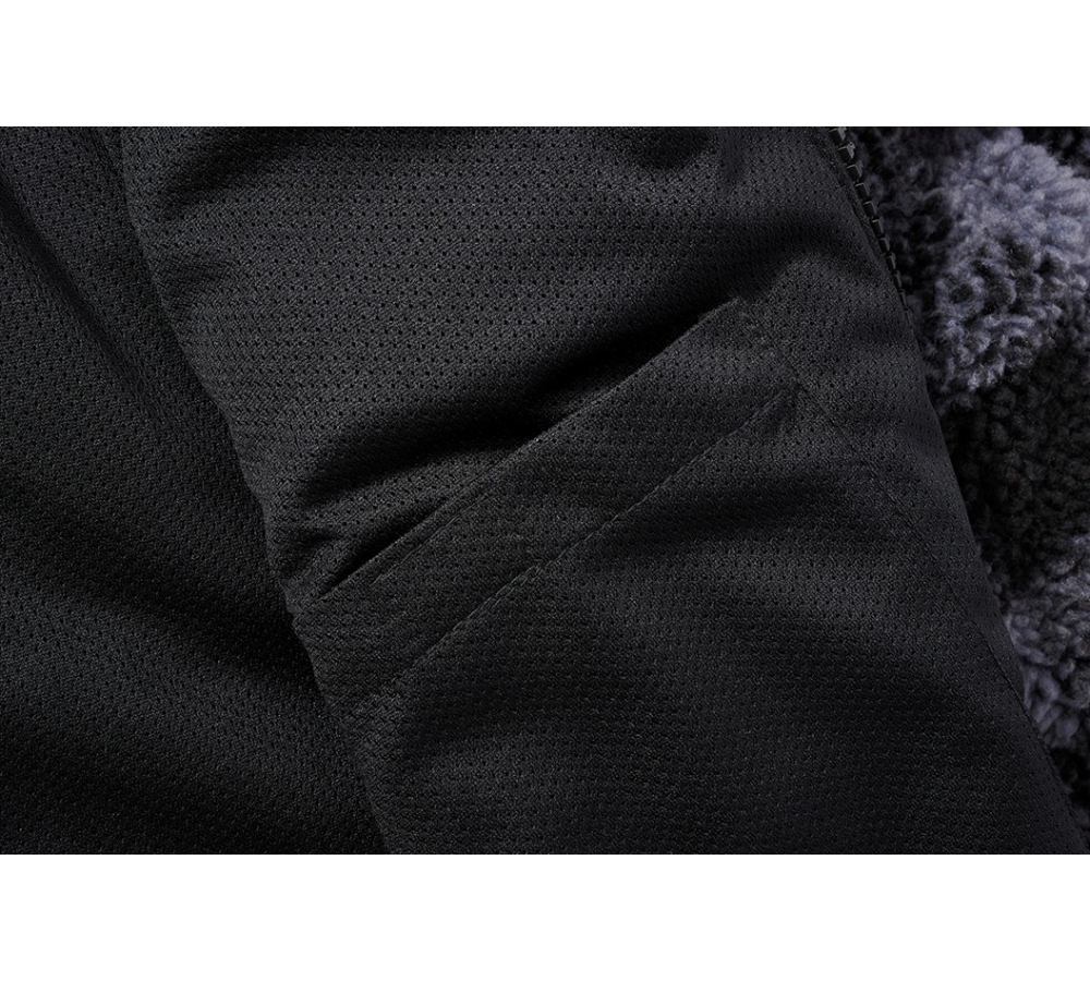 Veste Teddyfleece noir/gris