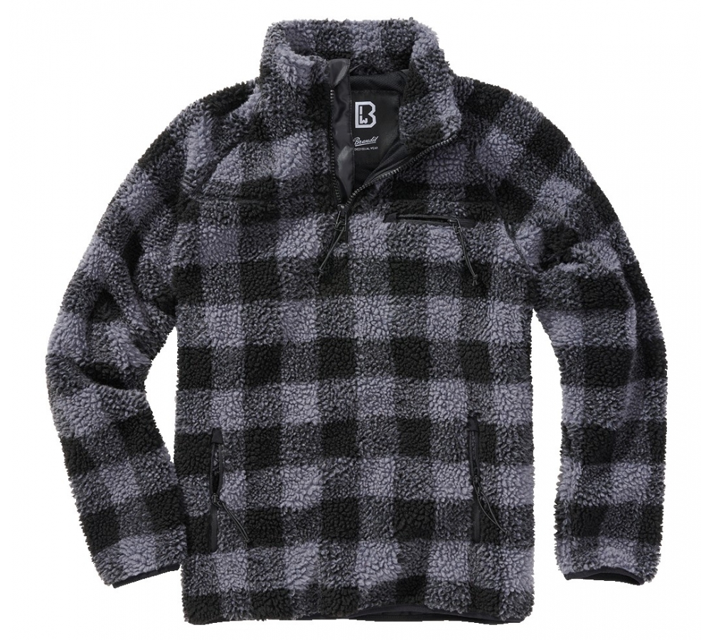 Teddyfleece Troyer black/grey