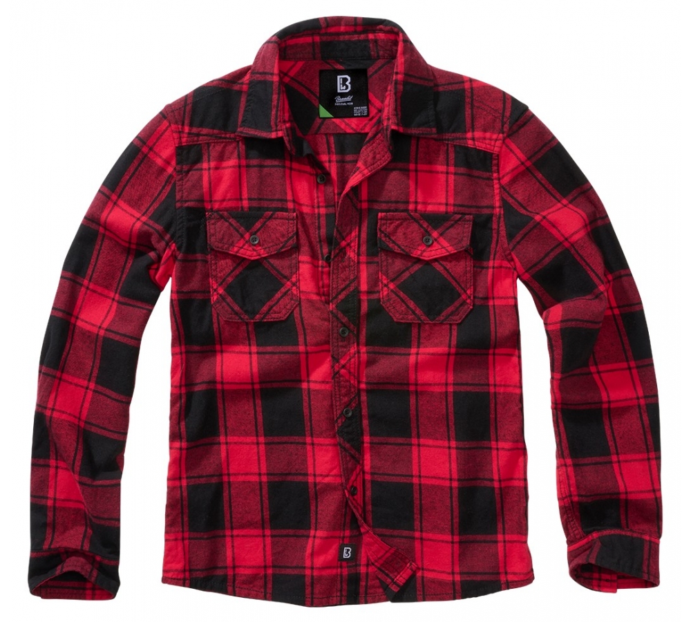 Kids Check Shirt Long Sleeve red/black