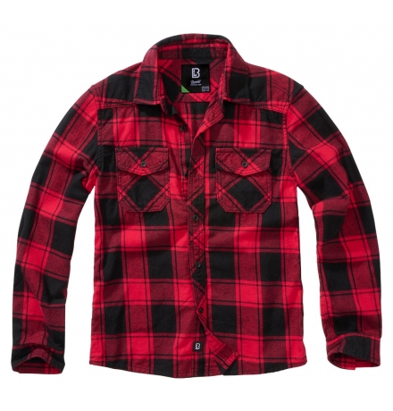 Kids Check Shirt Long Sleeve red/black