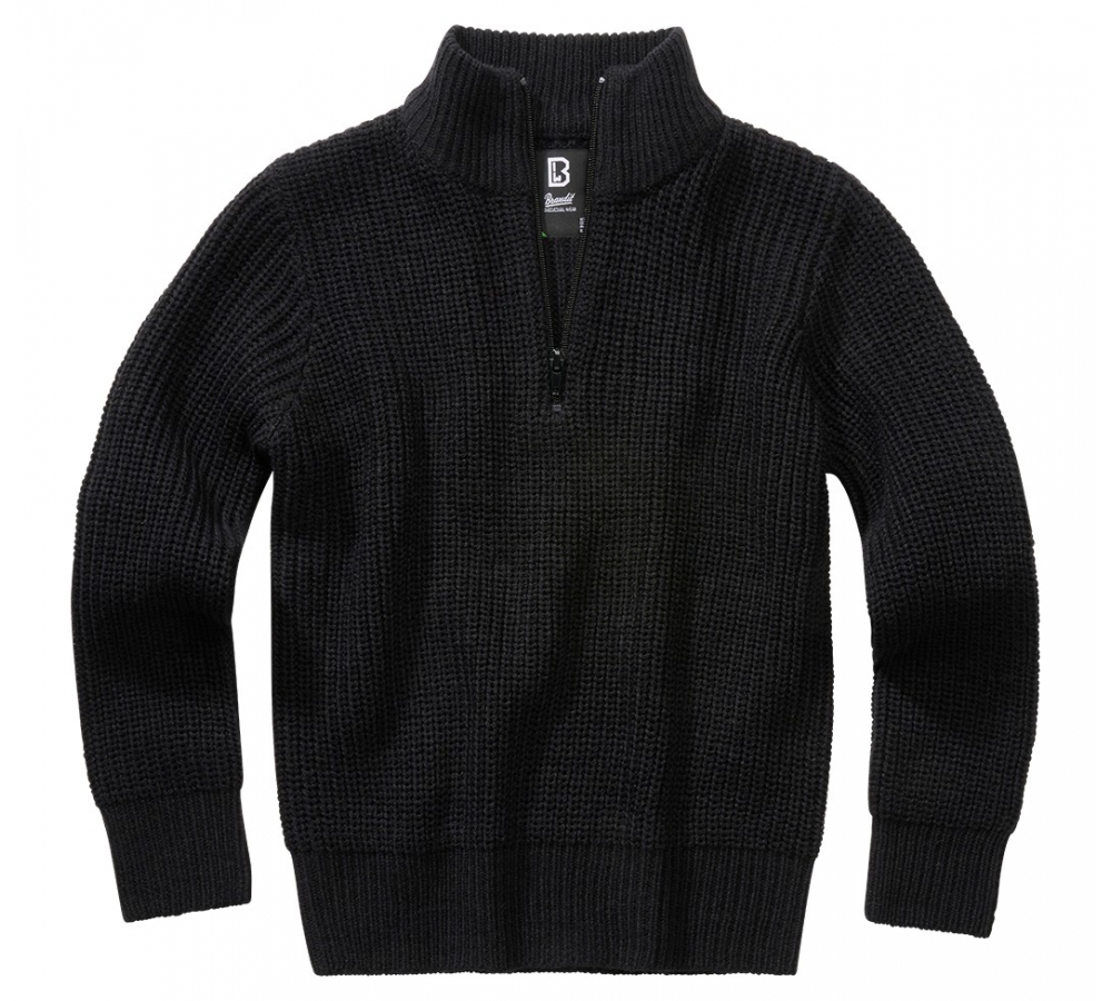 Kids Marine Pullover Troyer schwarz