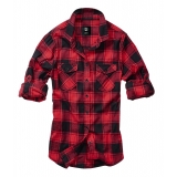 Women Amy Flannel Shirt Long Sleeve red/black