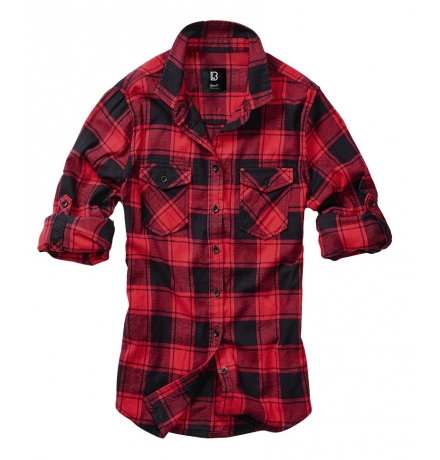 Women Amy Flannel Shirt Long Sleeve red/black