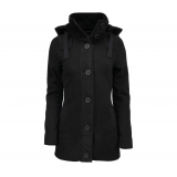 Women Square Fleece Jacket schwarz
