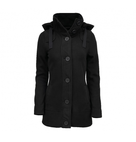 Women Square Fleece Jacket schwarz