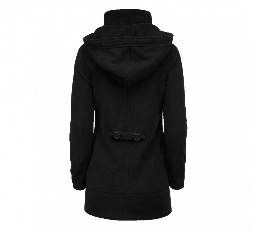 Women Square Fleece Jacket schwarz