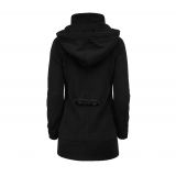 Women Square Fleece Jacket schwarz