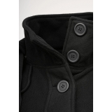 Women Square Fleece Jacket schwarz