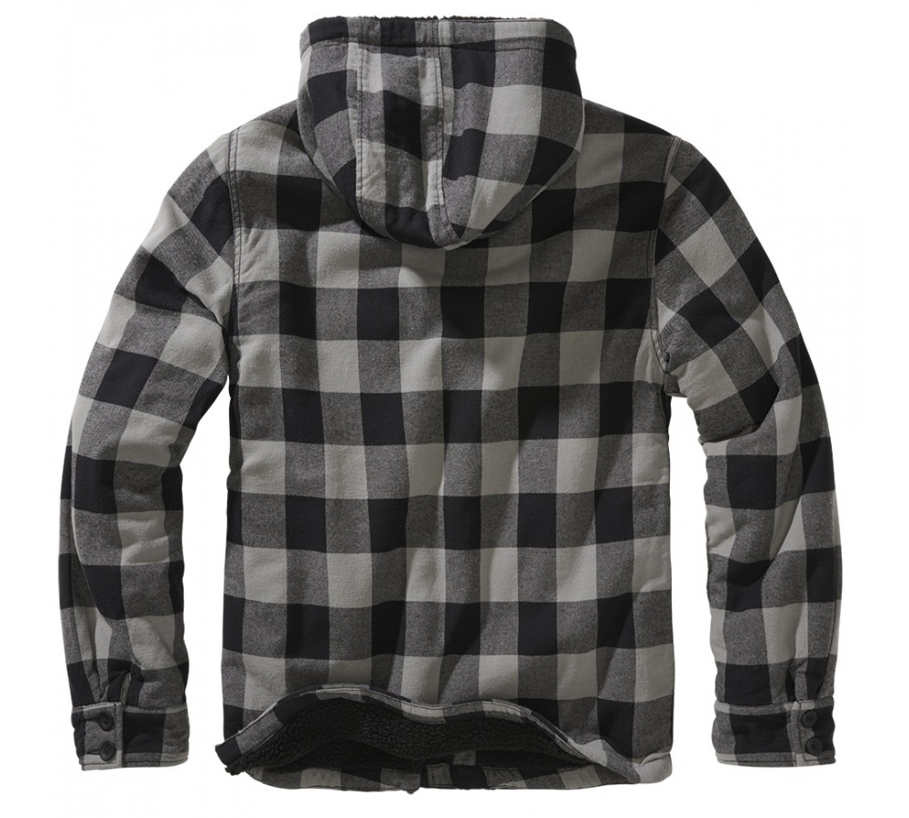 Lumber Jacket Hooded schwarz/anthrazit