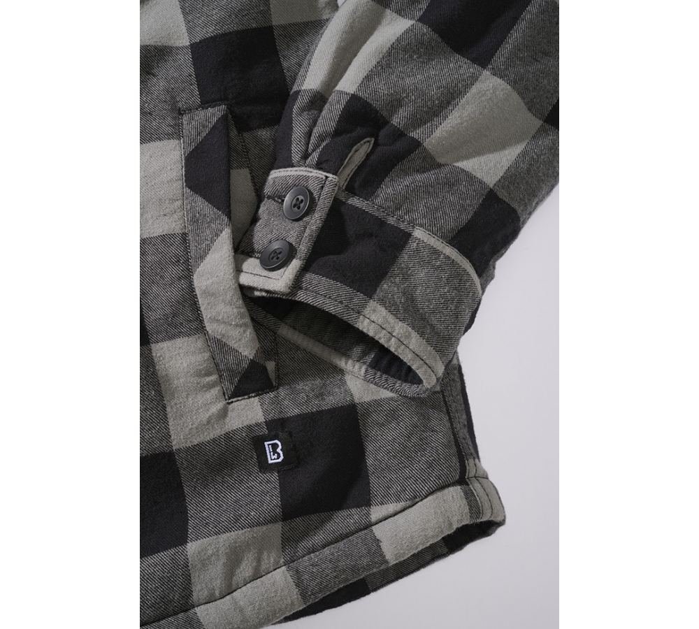 Lumber Jacket Hooded schwarz/anthrazit