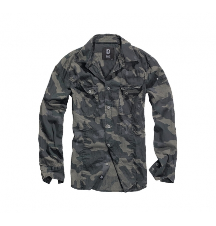 Slim Fit Shirt Long Sleeve darkcamo