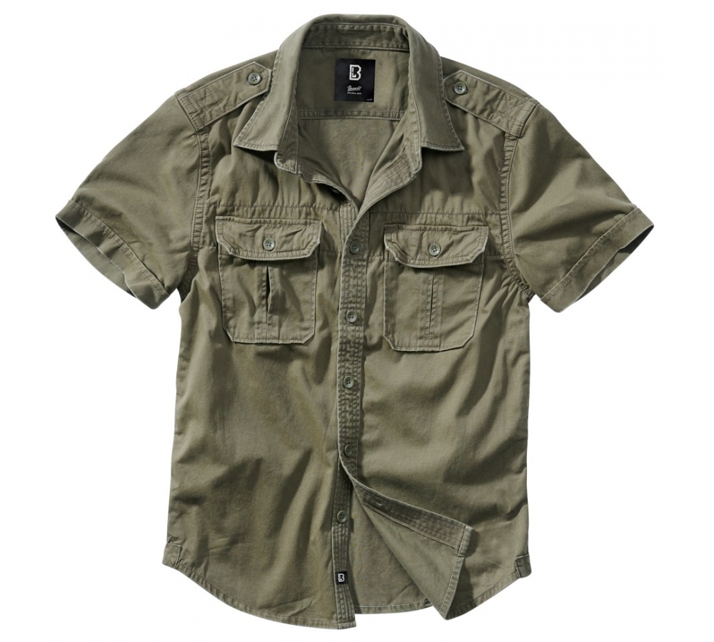 Vintage Shirt Short Sleeve olive