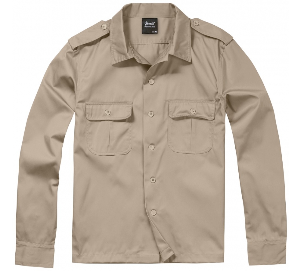 US Shirt Long Sleeve beige