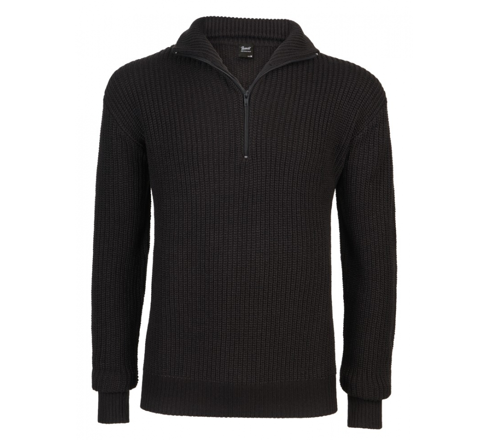Marynarski sweter Troyer czarny
