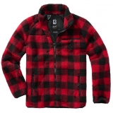 Veste Teddyfleece rouge/noir
