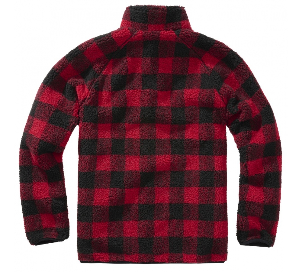 Veste Teddyfleece rouge/noir