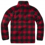 Veste Teddyfleece rouge/noir