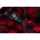 Veste Teddyfleece rouge/noir