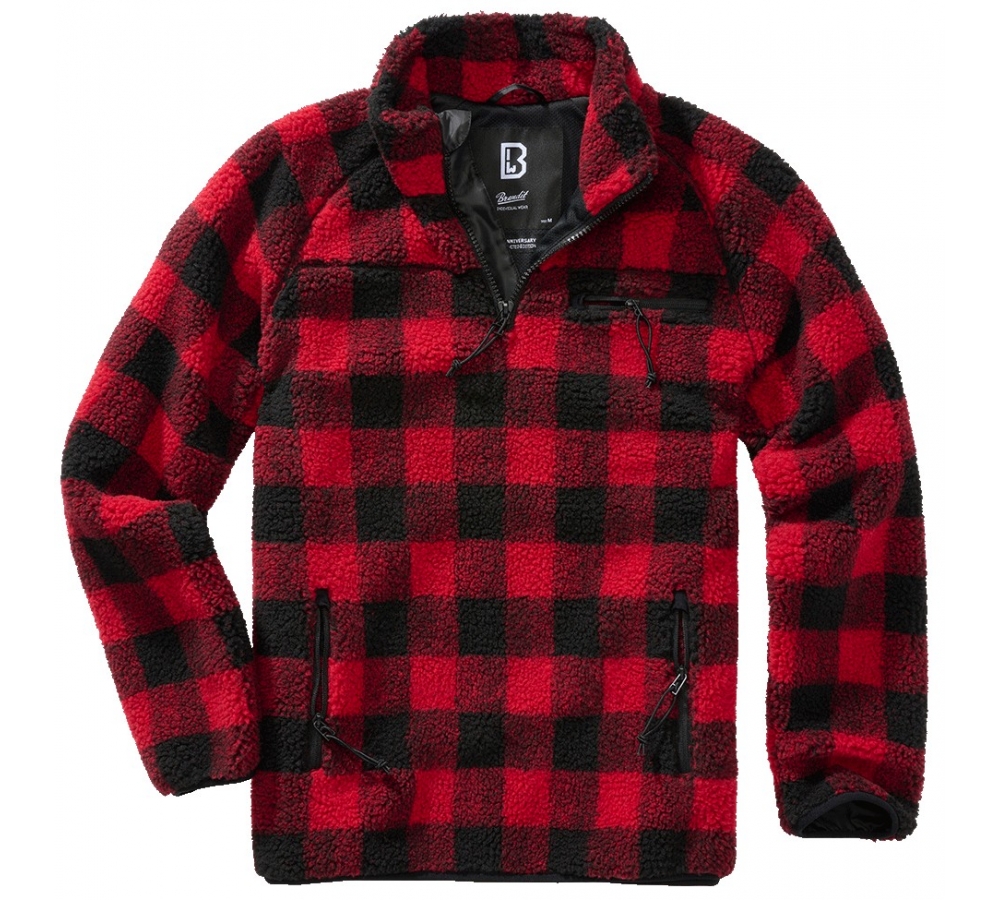 Teddyfleece Troyer red/black
