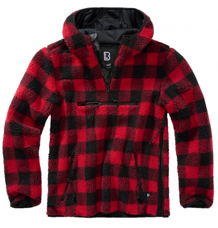 Pull Ouvrier Teddyfleece rouge/noir