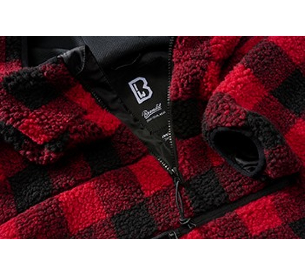 Pull Ouvrier Teddyfleece rouge/noir