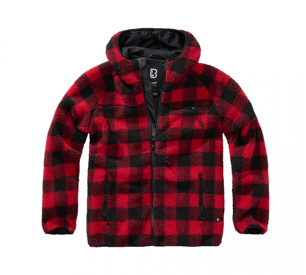 Veste Ouvrier Teddyfleece rouge/noir