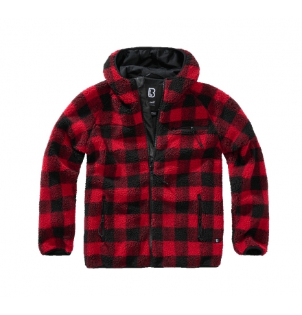 Veste Ouvrier Teddyfleece rouge/noir