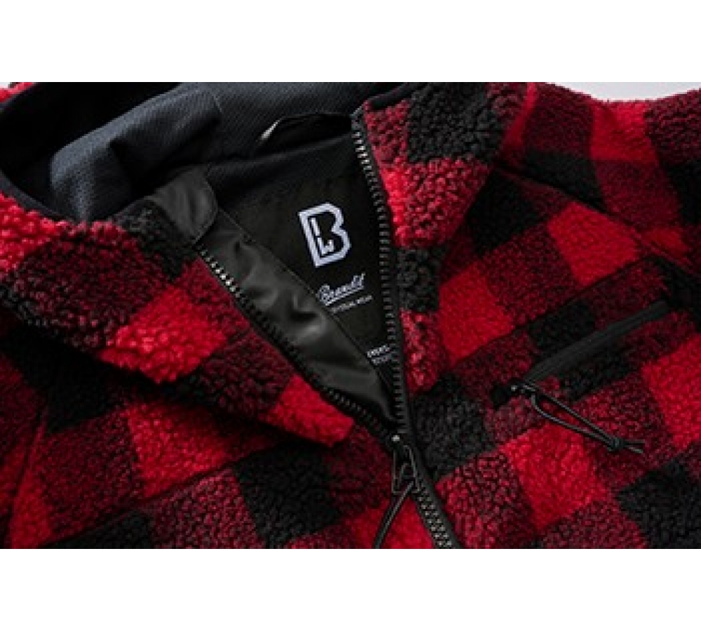 Veste Ouvrier Teddyfleece rouge/noir