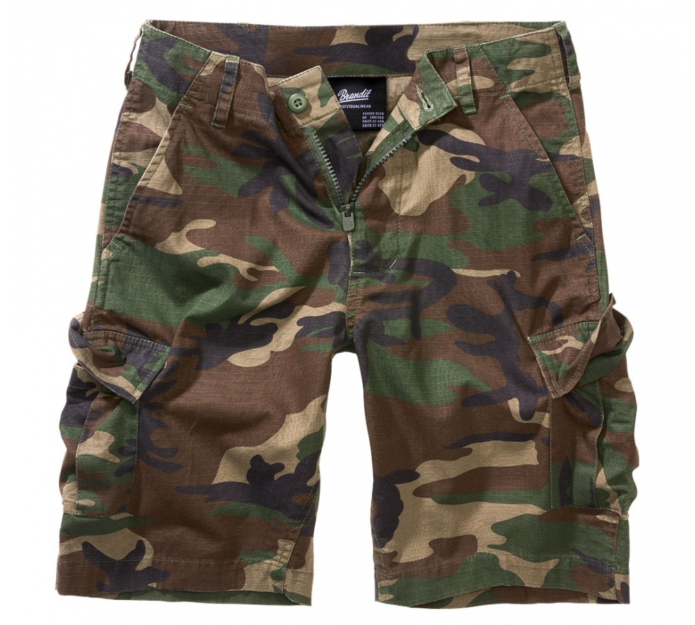 Short BDU Ripstop Enfant camouflage forêt