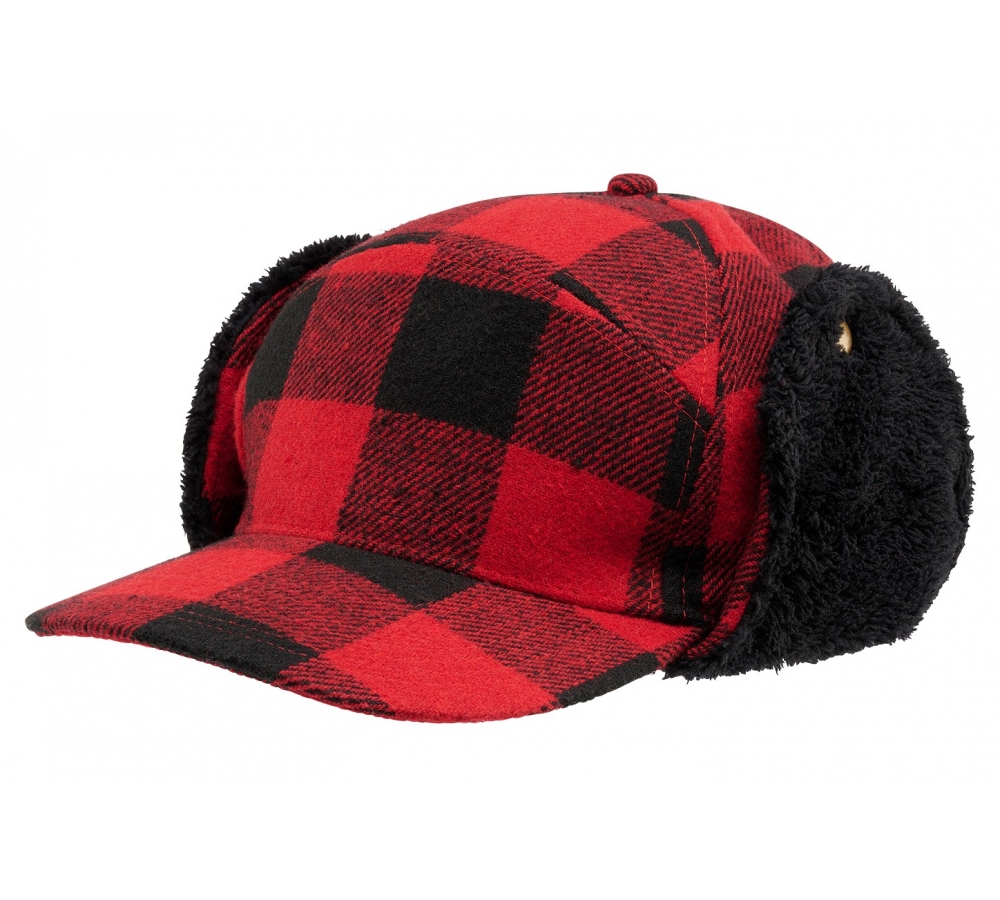 Lumberjack Winter Cap, rot/schwarz, Brandit